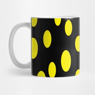 Trendy Black and Yellow polka dots design Mug